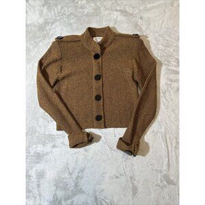 Women’s St.John Jacket Santana Knit Brown Black Vintage Made USA Size 6